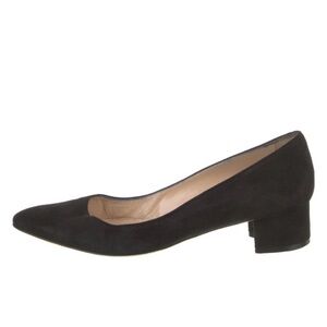 Manolo Blahnik Black Suede Block Heel